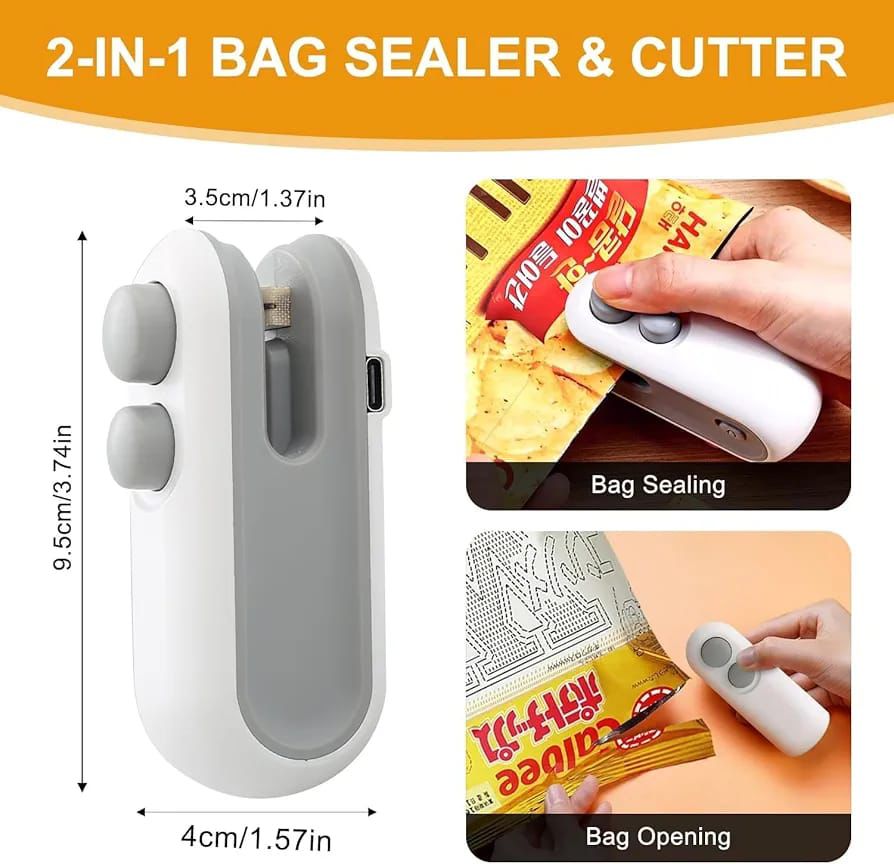 2-in-1 bag sealer & cutter